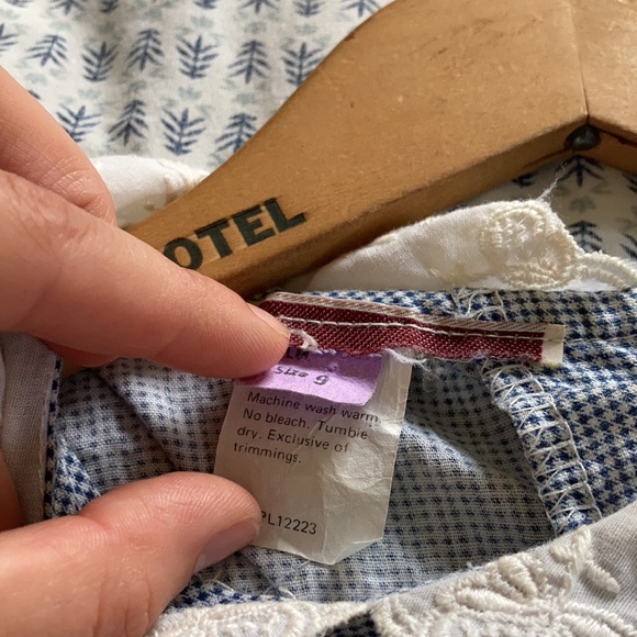 Vintage Button Down Blue Gingham Dress - Picture 7 of 7